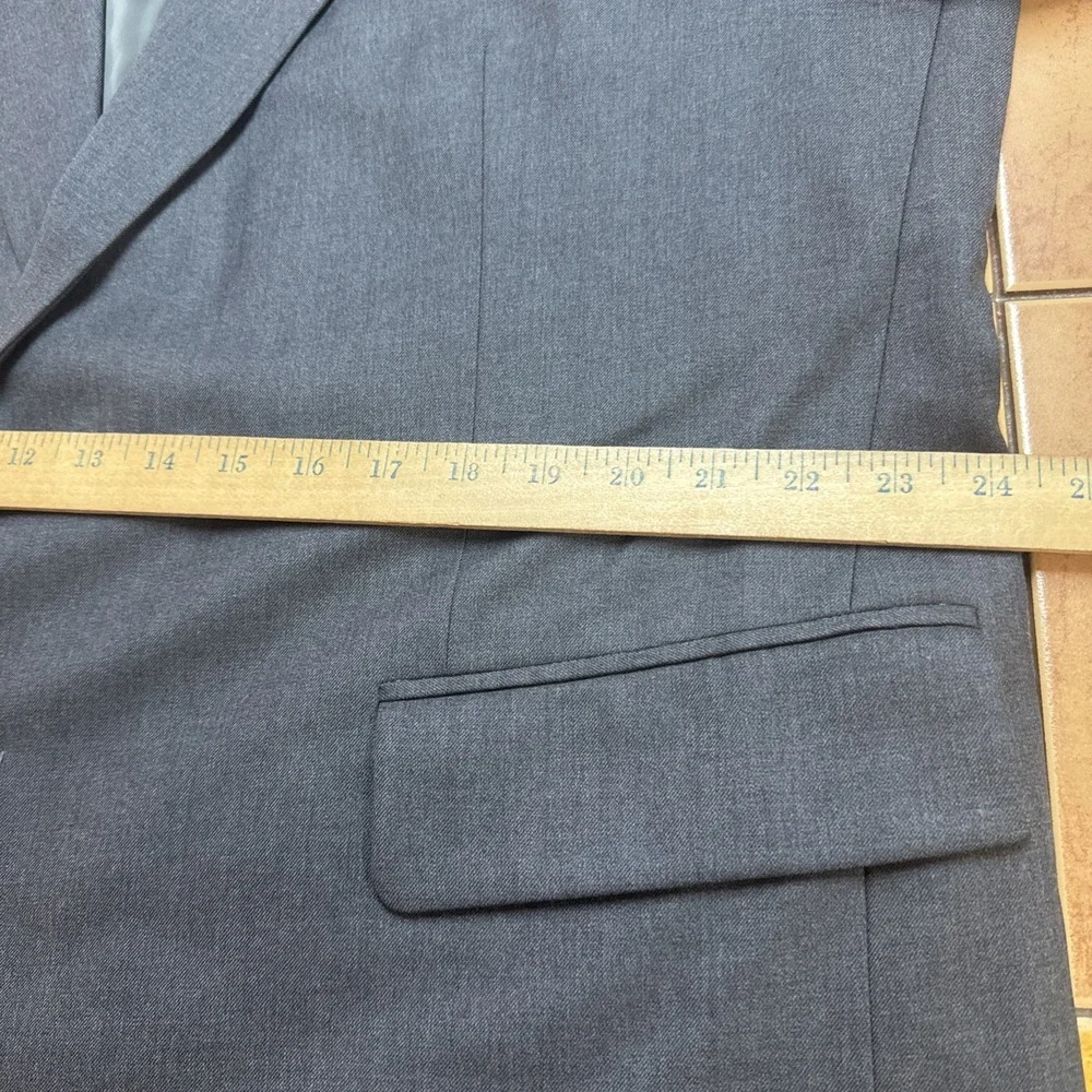 Vintage Duru's Chicago Tailor 2 Piece Suit 48R Jacket 40 x 28 Pants Medium Gray